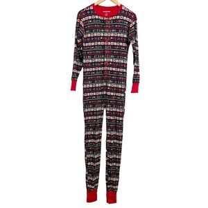 Little Blue House Christmas Union Suit Pajamas Size XS